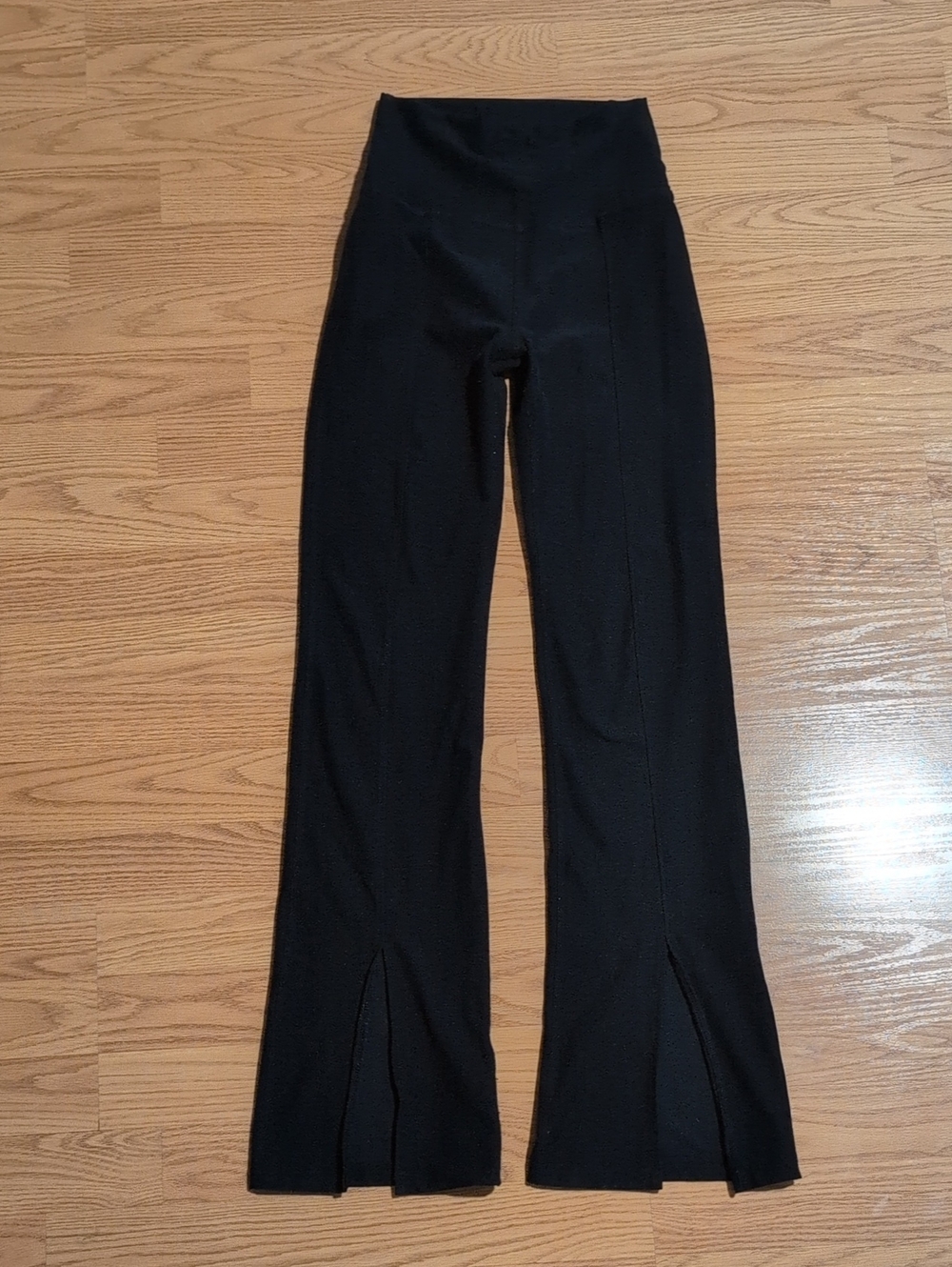 dark Navy beyond yoga High-Waist Split-Hem Pants
